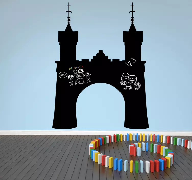 Vinilo pizarra entrada castillo - TenVinilo