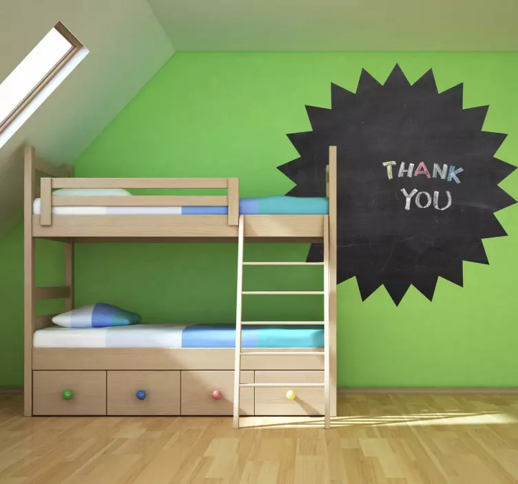 Vinilo pizarra marco puntiagudo - TenVinilo