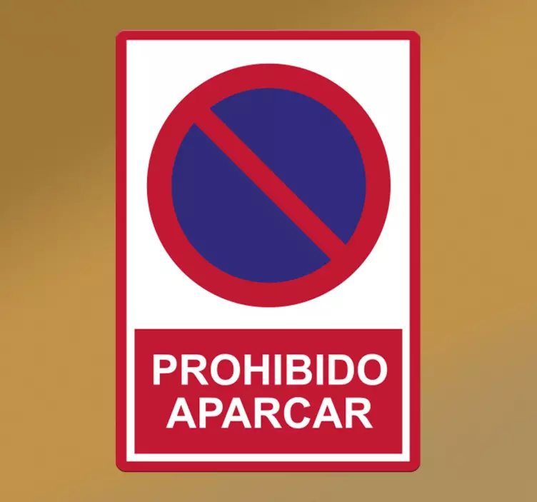 Vinilo prohibido estacionar señalización vial - TenVinilo