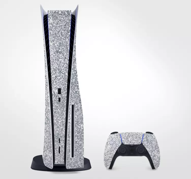 Skin PS5 color plata de piedra - TenVinilo