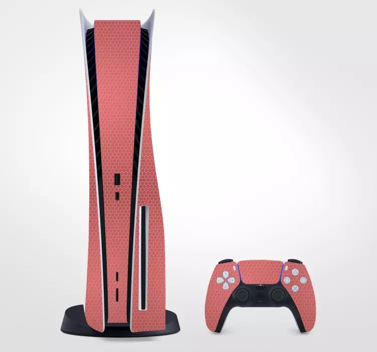 Skin PS5 de textura color rosa - TenVinilo