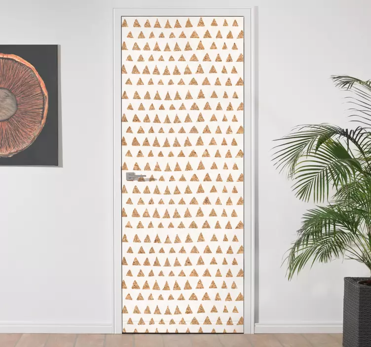Vinilo puertas simulación corcho decoración - TenVinilo