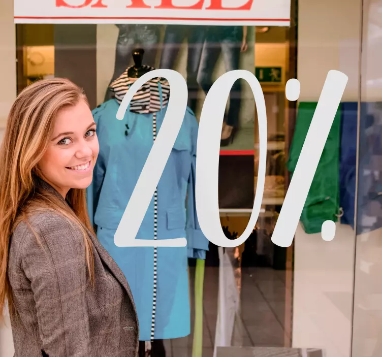 Vinilo rebajas muestra de oferta con descuento - TenVinilo