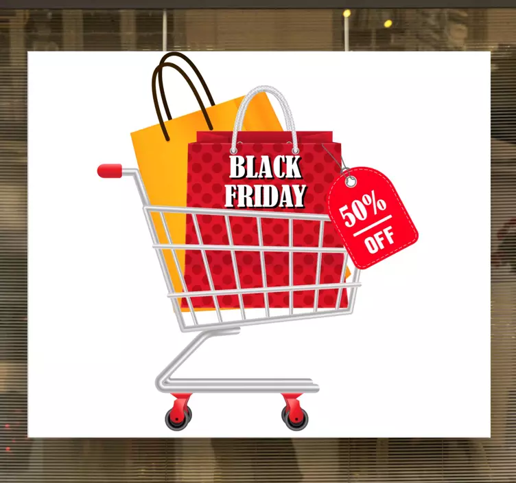 Vinilo Black Friday venta de carrito de compras - TenVinilo