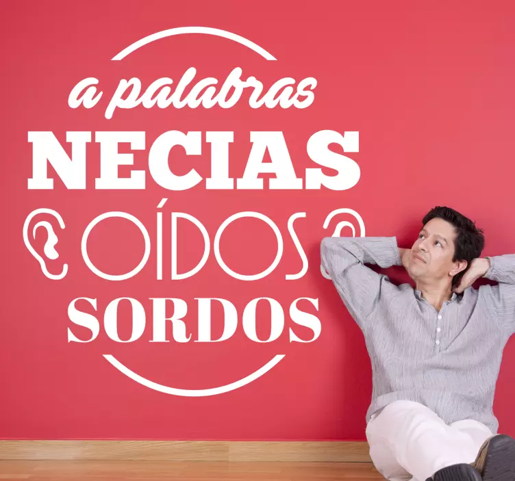 Vinilo refranes palabras necias - TenVinilo