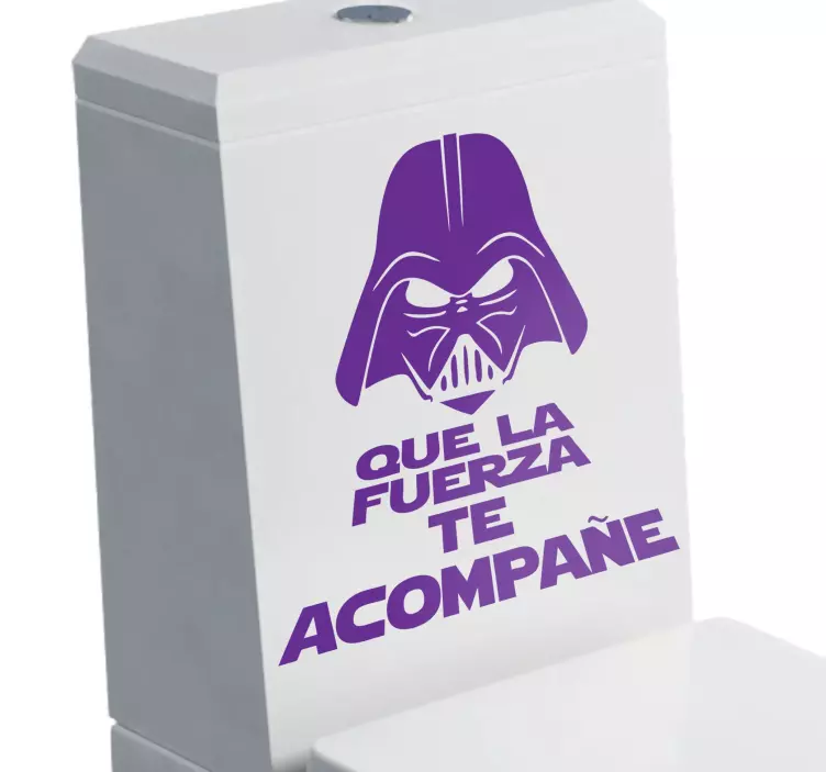 Vinilo para baño que la fuerza te acompañe - TenVinilo