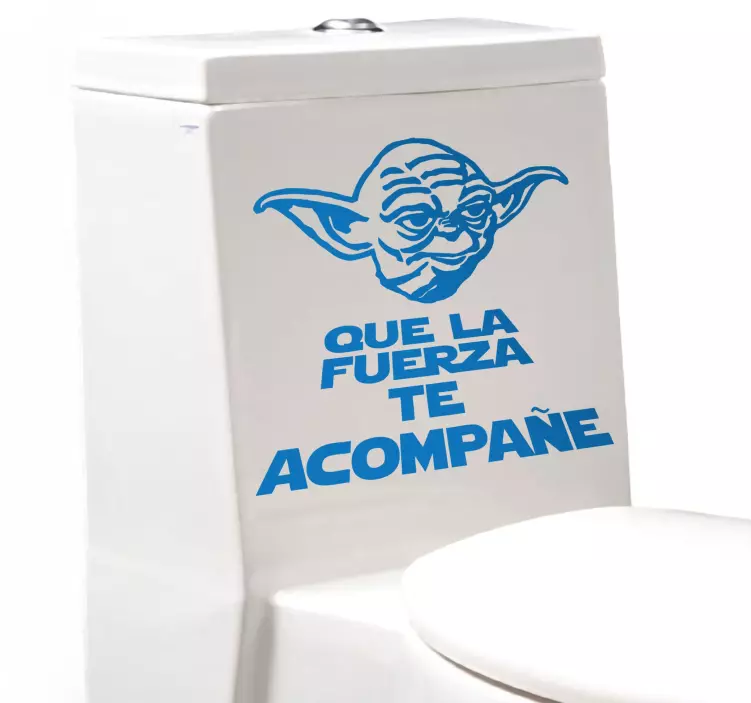 Vinilo retrete Yoda que la fuerza - TenVinilo