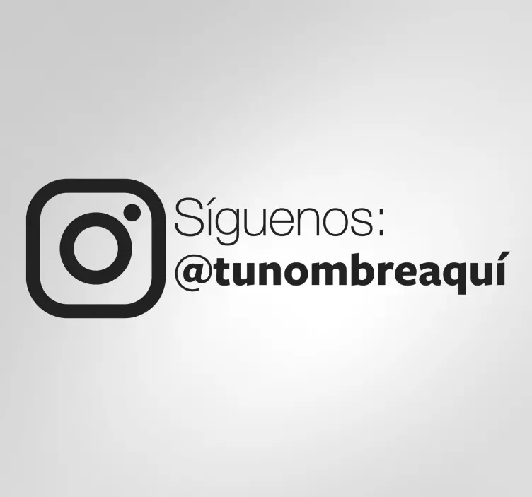 Vinilo escaparate síguenos en instagram - TenVinilo