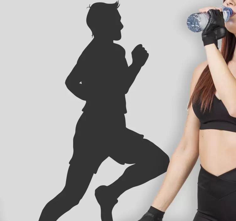Vinilo silueta corredor olímpico - TenVinilo