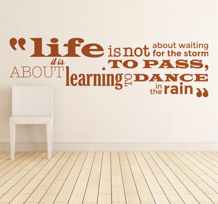 Vinilo texto dance in the rain - TenVinilo