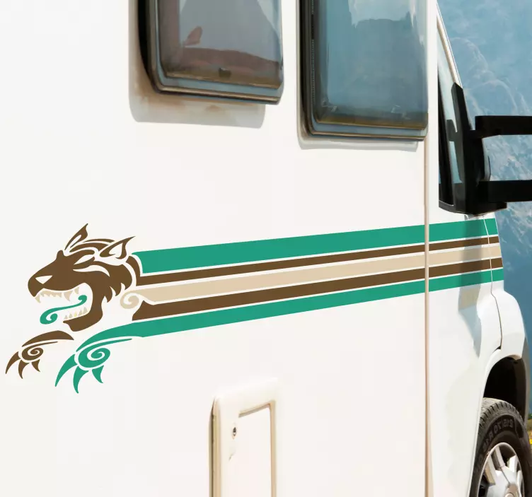 Vinilo trazo lineas para caravana - TenVinilo