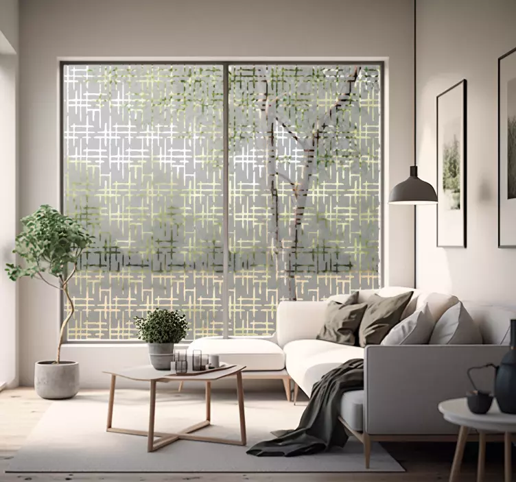 Vinilo para cristales líneas translúcidas cruzadas - TenVinilo