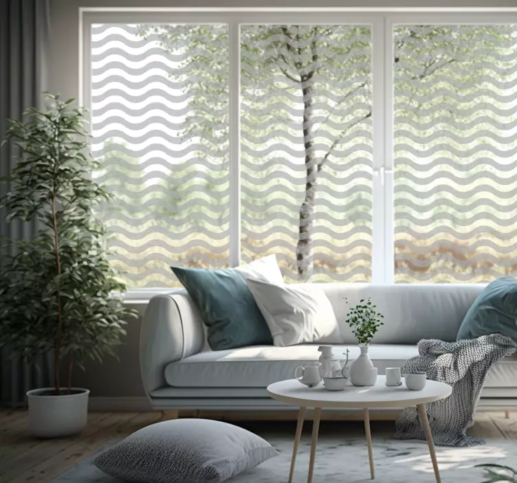 Vinilo para cristales ondas translucidas - TenVinilo