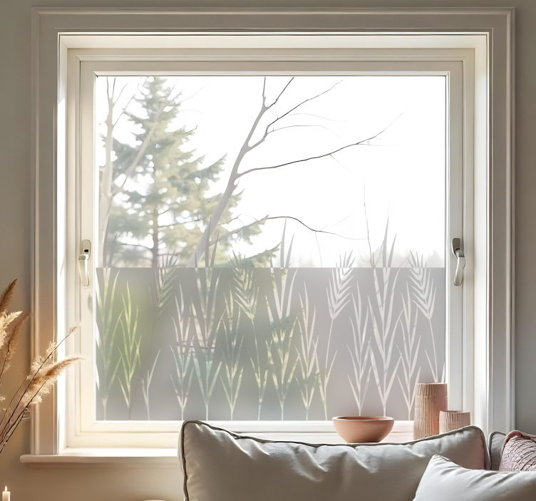 Vinilo para cristales plantas y espigas - TenVinilo