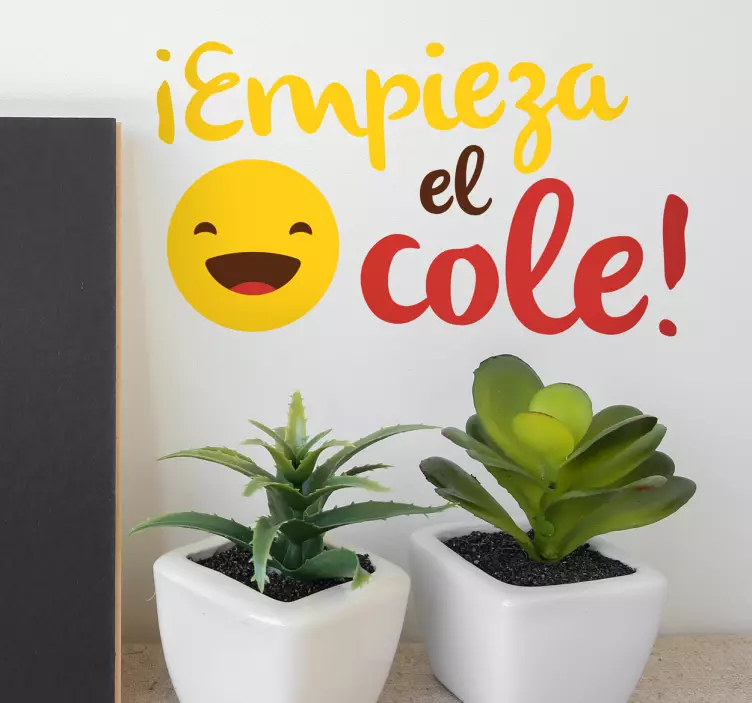 Vinilo vuelta al cole divertido - TenVinilo