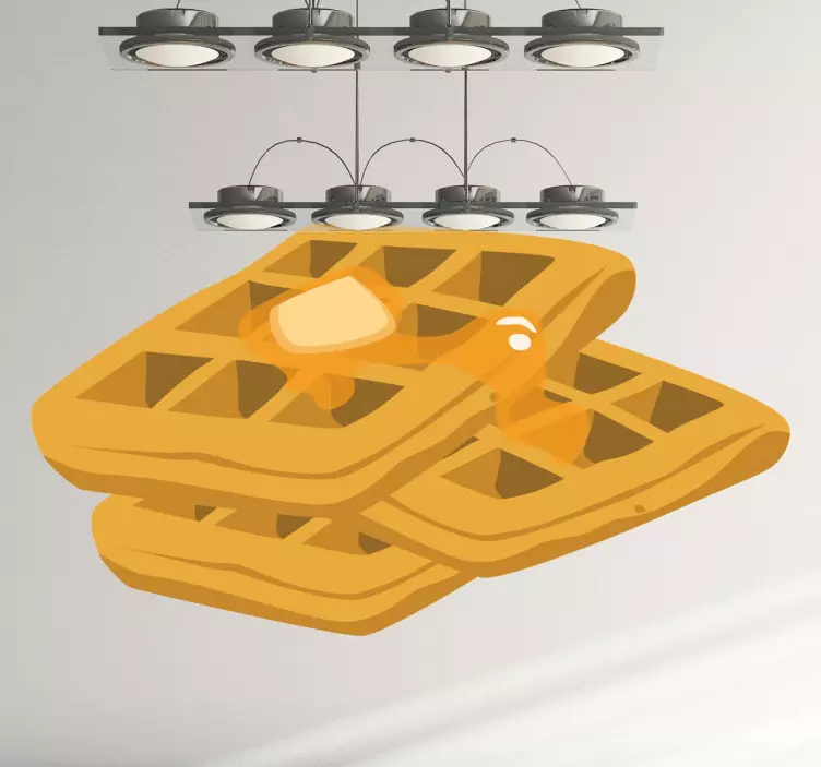 Vinilos comida decoración gofres - TenVinilo