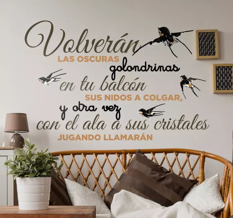 Vinilos de texto Bécquer - TenVinilo