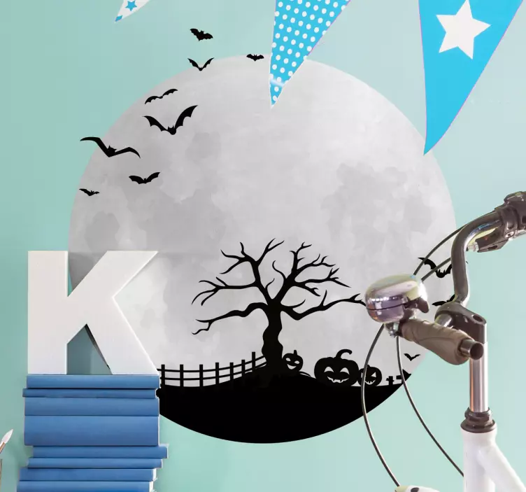 Vinilos para Halloween luna terror - TenVinilo