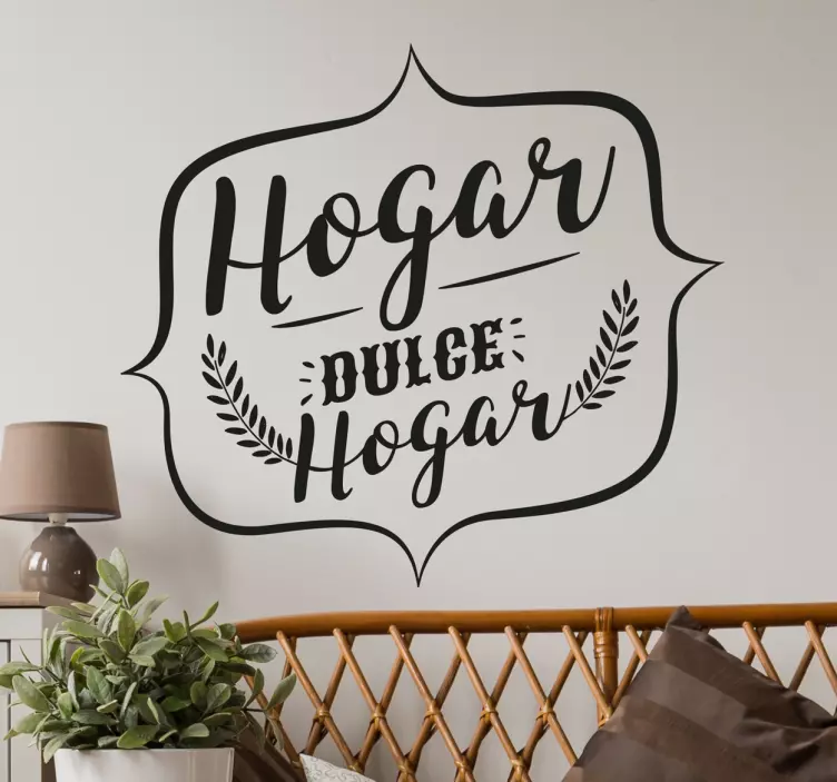 Vinilo para recibidor hogar dulce hogar - TenVinilo