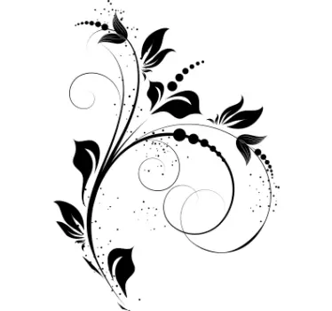 Vinilo ornamental decorativo floral - TenVinilo