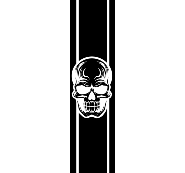 Pegatina para coche rayas con calavera - TenVinilo