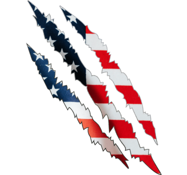 Pegatina para coche bandera de estados unidos - TenVinilo