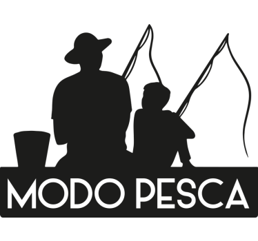 Adhesivo para auto frase modo pesca - TenVinilo