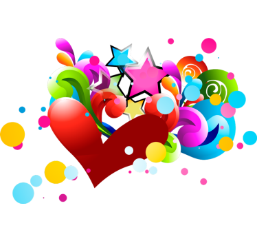 Pegatina para coche lindo corazón de color - TenVinilo