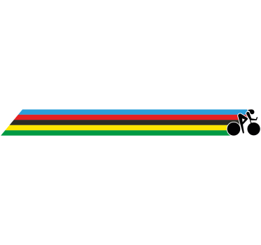 Vinilo bici rayas de colores del campeón del mundo - TenVinilo