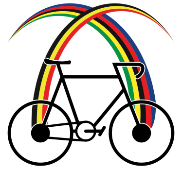 Vinilo bici rayas y diseño de bicicleta. - TenVinilo