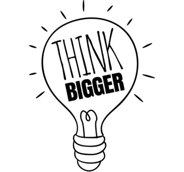 Vinilo frase think bigger - TenVinilo