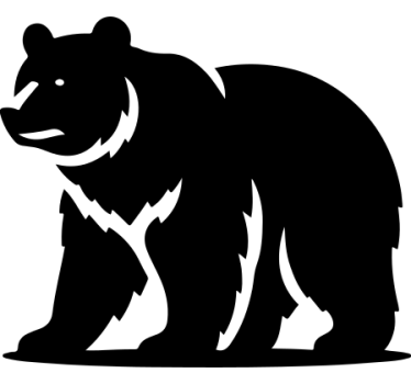 Calca para auto oso monocromático - TenVinilo