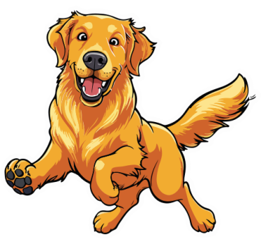 Calca para auto golden retriever juguetón - TenVinilo