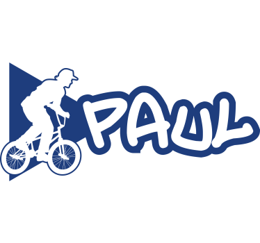 Calca para bicicleta nombre de bmx - TenVinilo