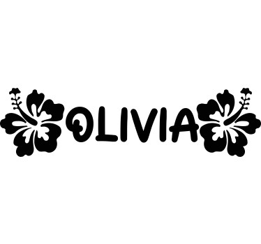 Calca para bicicleta flores hawaianas rosas - TenVinilo