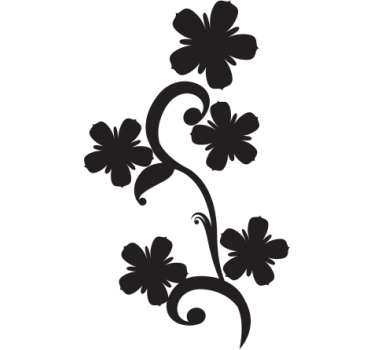 Calca para bicicleta flor elegante - TenVinilo