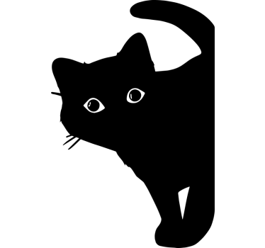Calca para auto gato curioso - TenVinilo