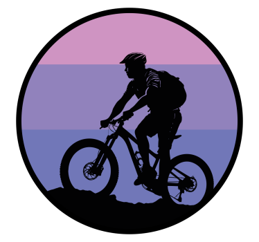 Calca para bicicleta puesta de sol purpura - TenVinilo