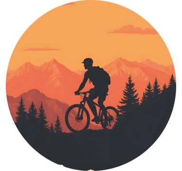 Calca para bicicleta puesta de sol naranja - TenVinilo