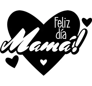 Vinilos día de la madre forma corazón - TenVinilo