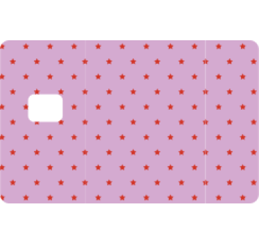 Sticker para tarjeta estrellas rojas - TenVinilo