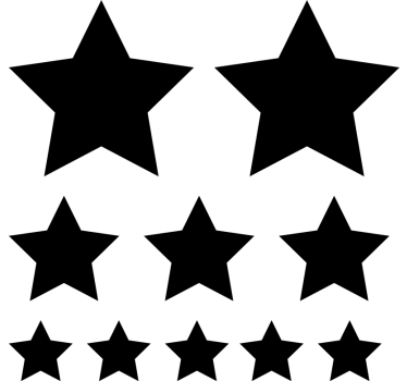 Calca para auto conjunto de estrellas monocolor - TenVinilo