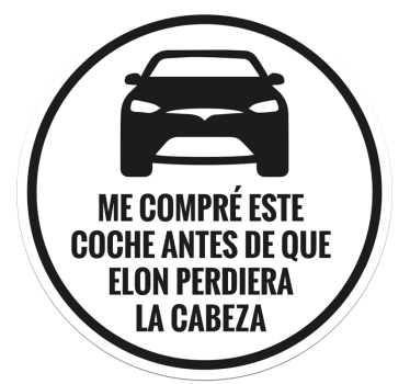 Calca para auto me compré este tesla antes - TenVinilo