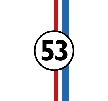 Calca para auto número herbie - TenVinilo