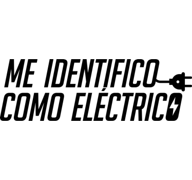 Calca para auto me identifico como eléctrico - TenVinilo