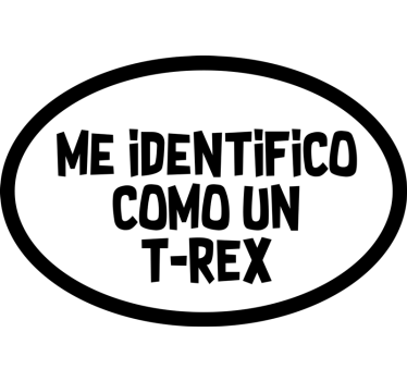 Calca para auto me identifico como - TenVinilo
