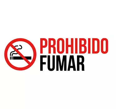 Vinilo señalética prohibido fumar - TenVinilo