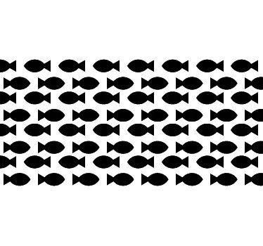 Vinilo mampara patrón de peces - TenVinilo