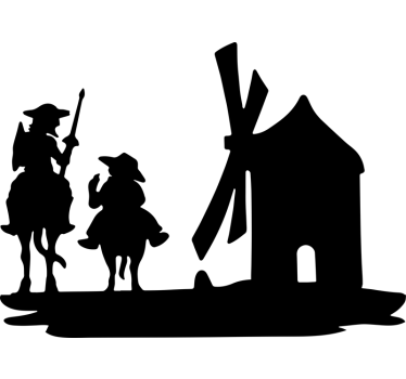 Calca para auto quijote y sancho panza - TenVinilo