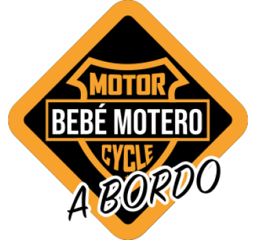 Calca para auto bebé motero a bordo - TenVinilo